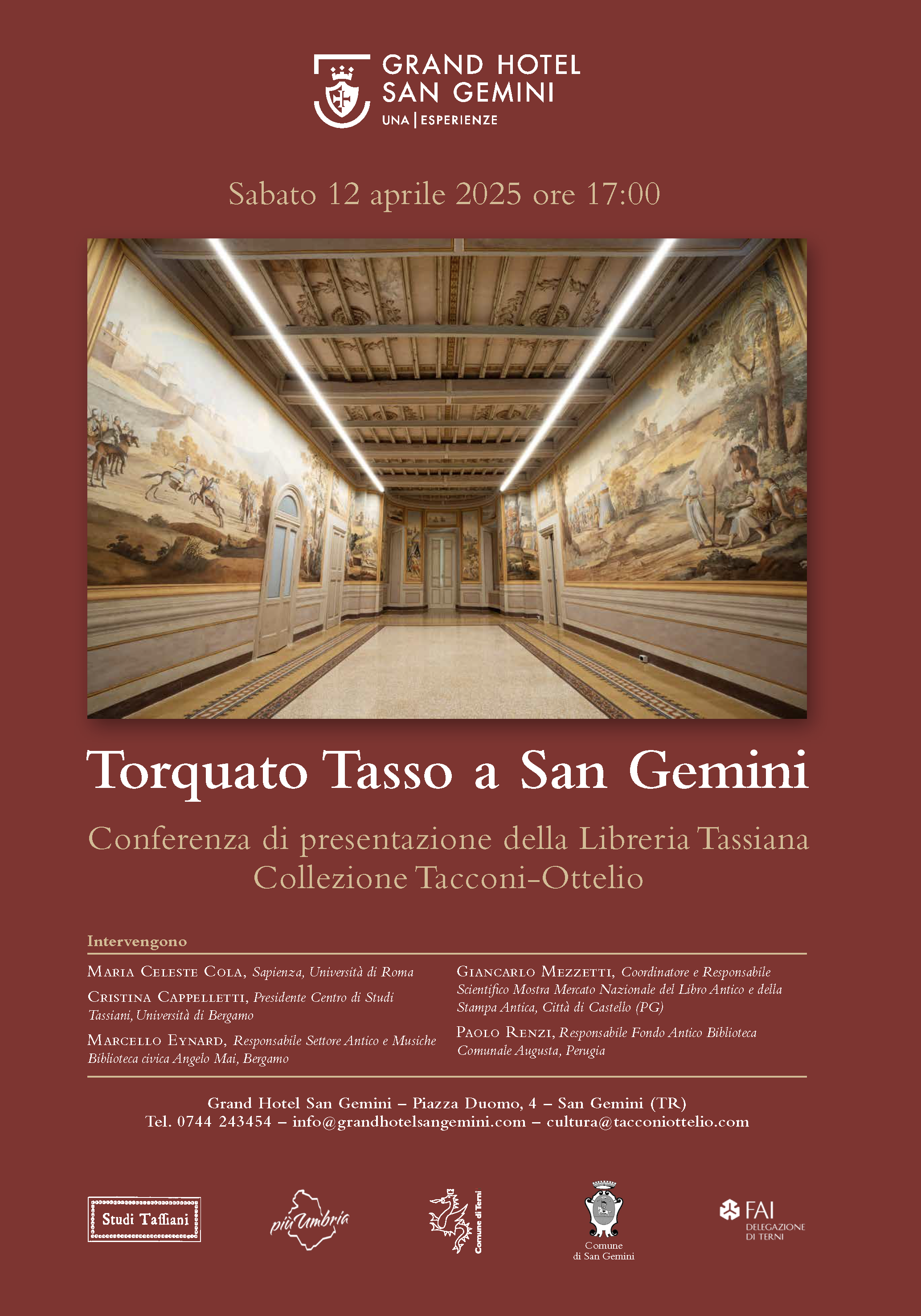 Sabato 12 aprile – Torquato Tasso a San Gemini